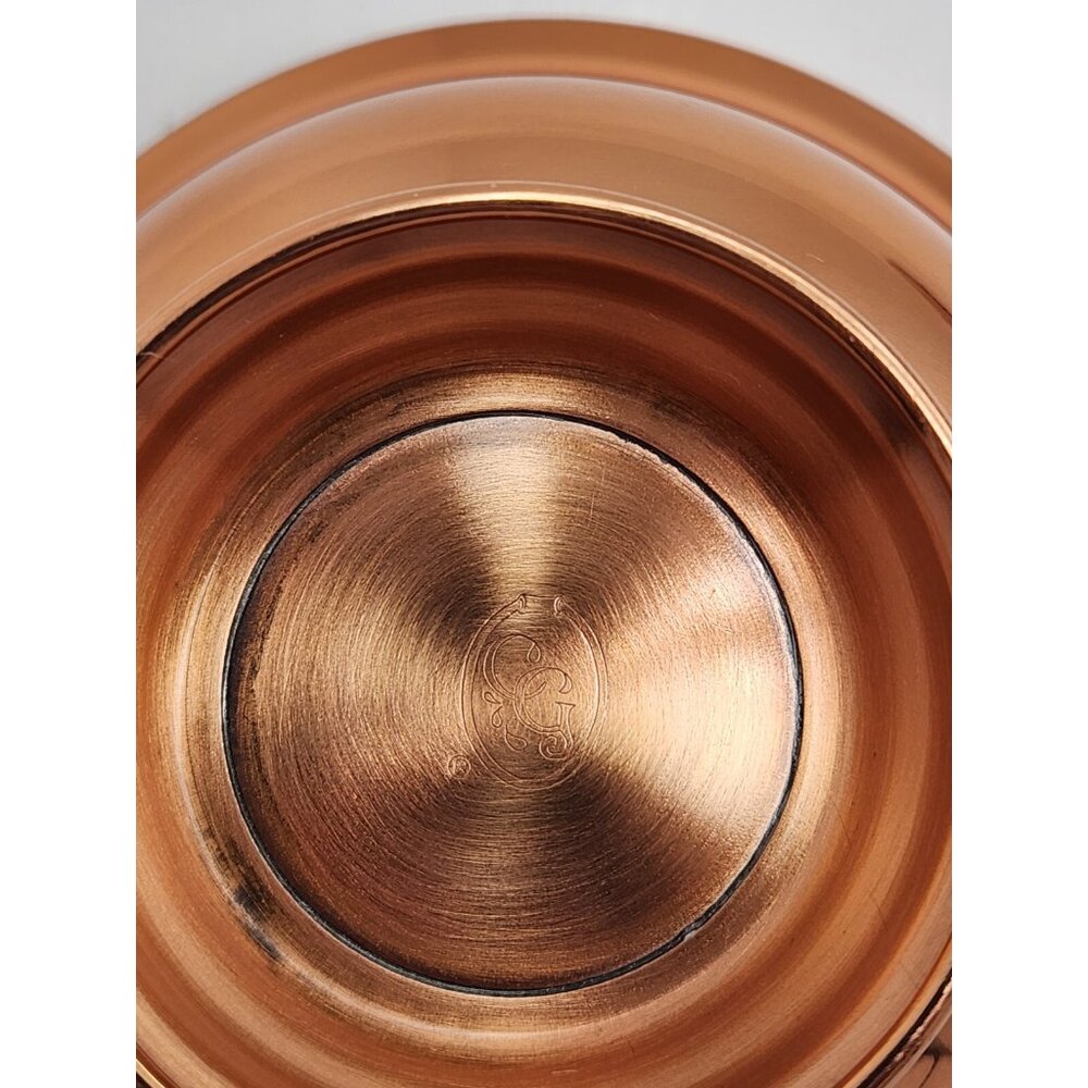 Vintage Coppercraft Guild Embossed Serving Tray Sugar and Creamer Set Copper - Picture 9 of 13